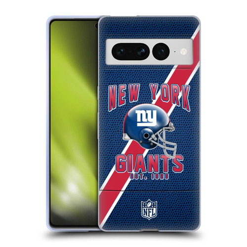 NFL New York Giants Logo Art Football Stripes Soft Gel Case for Google Pixel 7 Pro