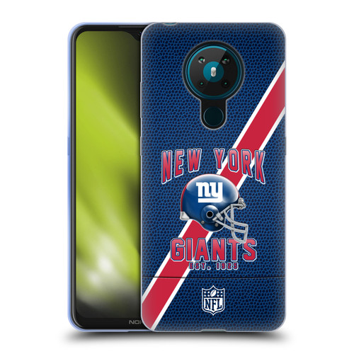 NFL New York Giants Logo Art Football Stripes Soft Gel Case for Nokia 5.3