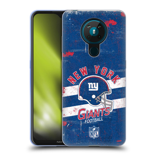 NFL New York Giants Logo Art Helmet Distressed Soft Gel Case for Nokia 5.3