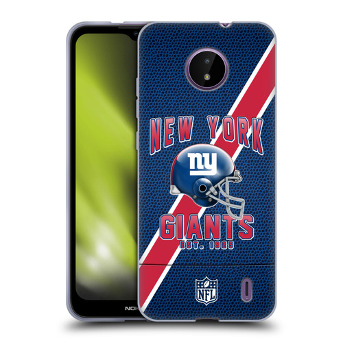 NFL New York Giants Logo Art Football Stripes Soft Gel Case for Nokia C10 / C20