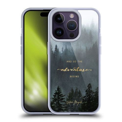 Nature Magick So The Adventure Begins Quote Trees Soft Gel Case for Apple iPhone 14 Pro