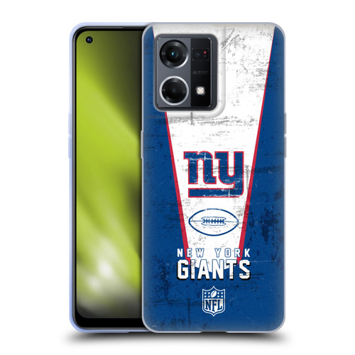 NFL New York Giants Logo Art Banner Soft Gel Case for OPPO Reno8 4G