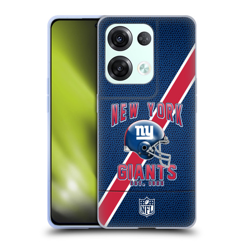 NFL New York Giants Logo Art Football Stripes Soft Gel Case for OPPO Reno8 Pro