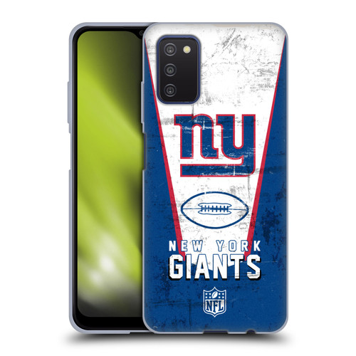 NFL New York Giants Logo Art Banner Soft Gel Case for Samsung Galaxy A03s (2021)