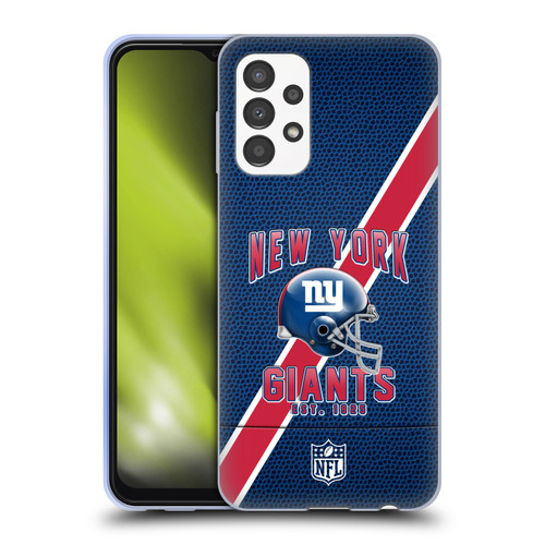 NFL New York Giants Logo Art Football Stripes Soft Gel Case for Samsung Galaxy A13 (2022)