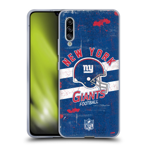 NFL New York Giants Logo Art Helmet Distressed Soft Gel Case for Samsung Galaxy A90 5G (2019)
