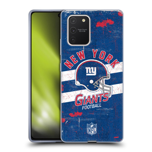 NFL New York Giants Logo Art Helmet Distressed Soft Gel Case for Samsung Galaxy S10 Lite