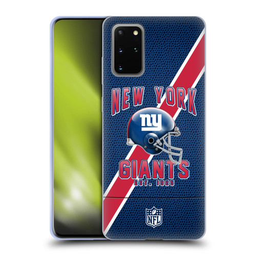 NFL New York Giants Logo Art Football Stripes Soft Gel Case for Samsung Galaxy S20+ / S20+ 5G