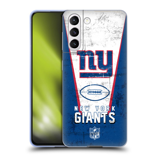 NFL New York Giants Logo Art Banner Soft Gel Case for Samsung Galaxy S21 5G