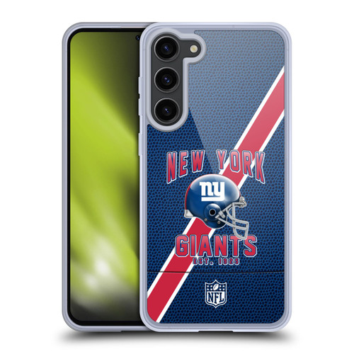 NFL New York Giants Logo Art Football Stripes Soft Gel Case for Samsung Galaxy S23+ 5G