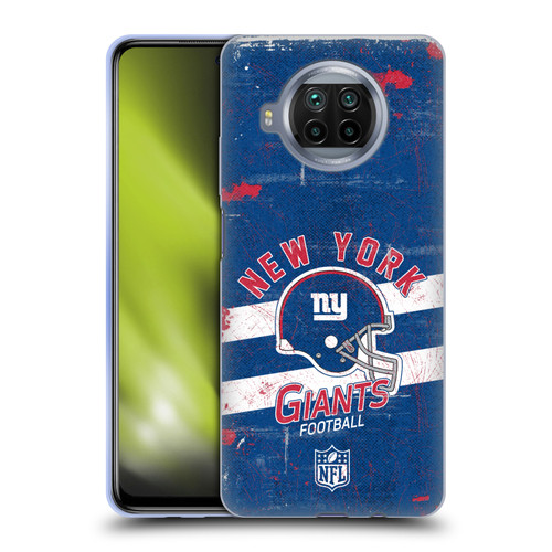 NFL New York Giants Logo Art Helmet Distressed Soft Gel Case for Xiaomi Mi 10T Lite 5G