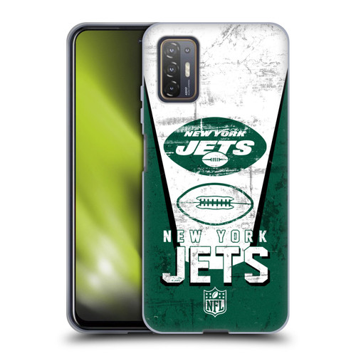 NFL New York Jets Logo Art Banner Soft Gel Case for HTC Desire 21 Pro 5G