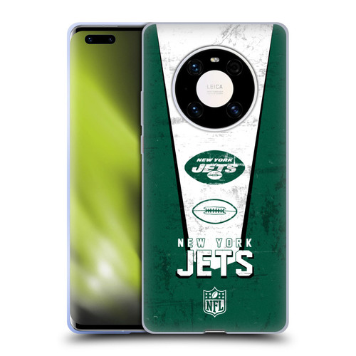 NFL New York Jets Logo Art Banner Soft Gel Case for Huawei Mate 40 Pro 5G