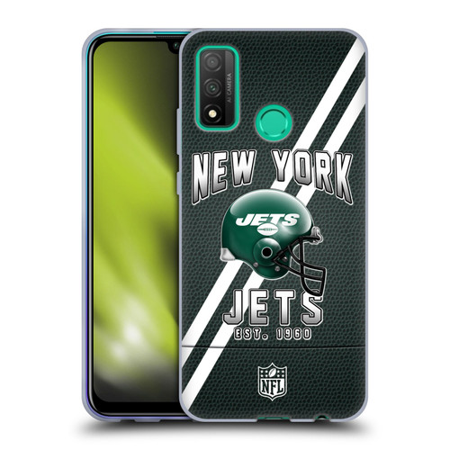 NFL New York Jets Logo Art Football Stripes Soft Gel Case for Huawei P Smart (2020)