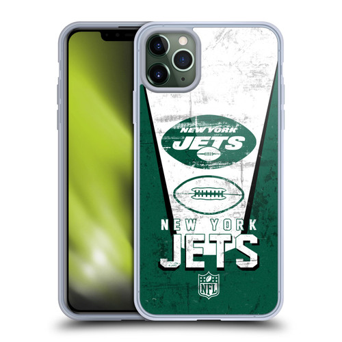 NFL New York Jets Logo Art Banner Soft Gel Case for Apple iPhone 11 Pro Max