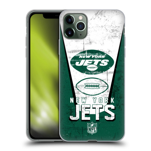 NFL New York Jets Logo Art Banner Soft Gel Case for Apple iPhone 11 Pro Max