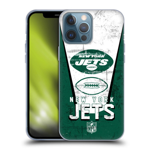 NFL New York Jets Logo Art Banner Soft Gel Case for Apple iPhone 13 Pro Max