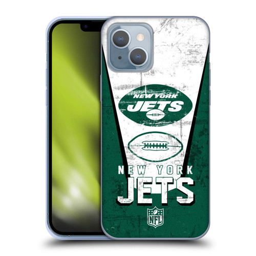 NFL New York Jets Logo Art Banner Soft Gel Case for Apple iPhone 14