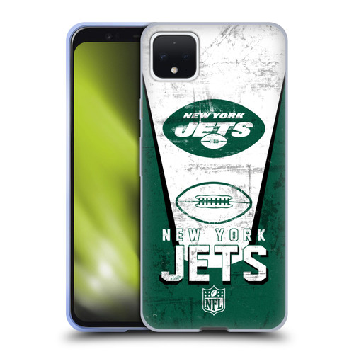 NFL New York Jets Logo Art Banner Soft Gel Case for Google Pixel 4 XL