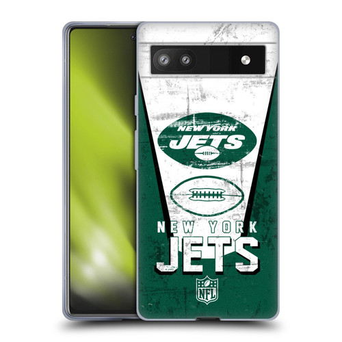 NFL New York Jets Logo Art Banner Soft Gel Case for Google Pixel 6a