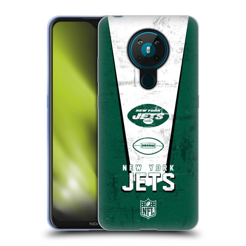 NFL New York Jets Logo Art Banner Soft Gel Case for Nokia 5.3