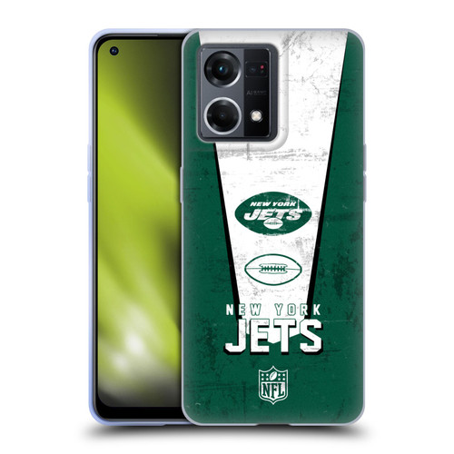 NFL New York Jets Logo Art Banner Soft Gel Case for OPPO Reno8 4G