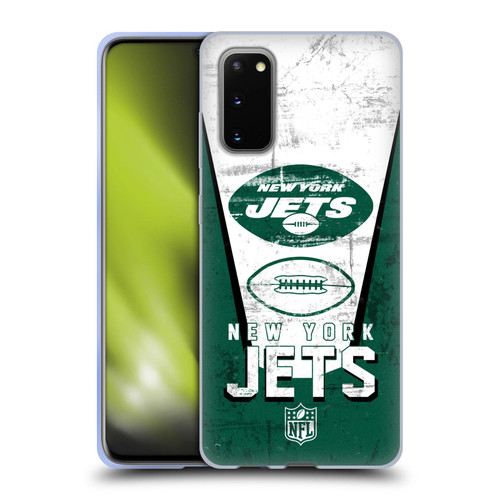 NFL New York Jets Logo Art Banner Soft Gel Case for Samsung Galaxy S20 / S20 5G