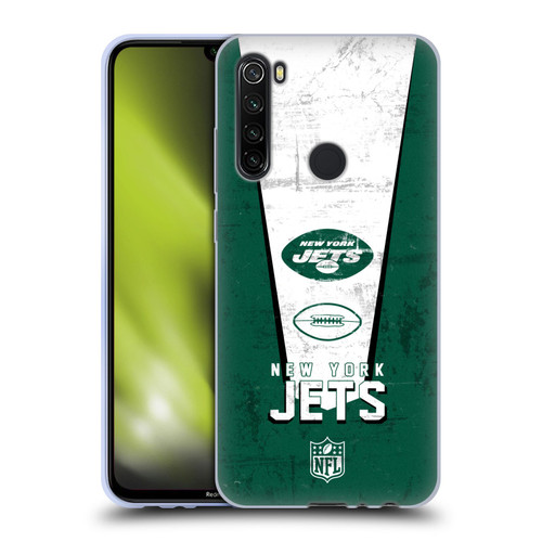 NFL New York Jets Logo Art Banner Soft Gel Case for Xiaomi Redmi Note 8T