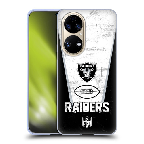 NFL Las Vegas Raiders Logo Art Banner 100th Soft Gel Case for Huawei P50