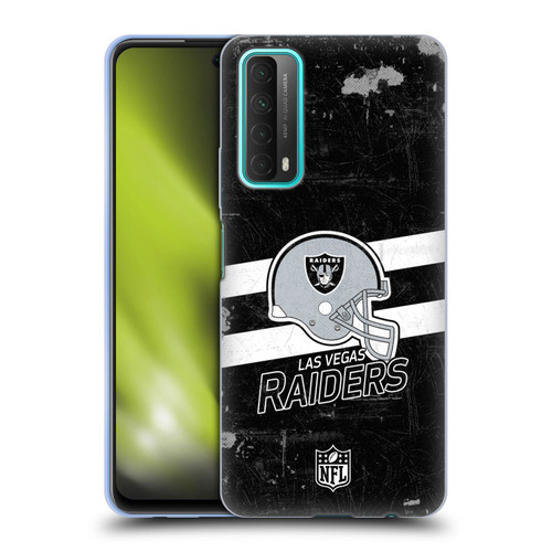 NFL Las Vegas Raiders Logo Art Helmet Distressed Look 100th Soft Gel Case for Huawei P Smart (2021)
