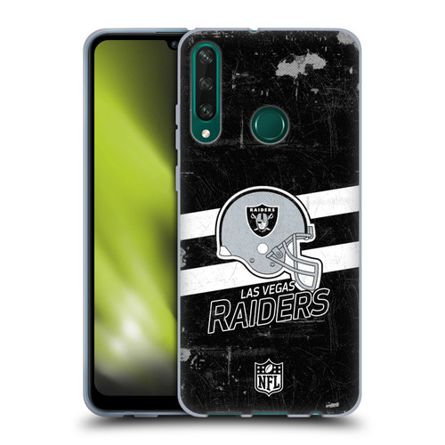 NFL Las Vegas Raiders Logo Art Helmet Distressed Look 100th Soft Gel Case for Huawei Y6p