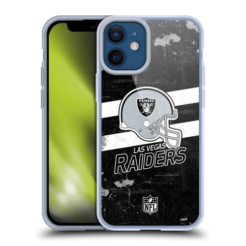 NFL Las Vegas Raiders Logo Art Helmet Distressed Look 100th Soft Gel Case for Apple iPhone 12 Mini