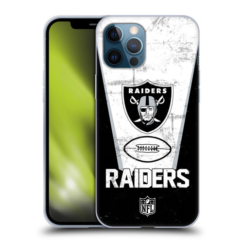 NFL Las Vegas Raiders Logo Art Banner 100th Soft Gel Case for Apple iPhone 12 Pro Max