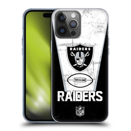 NFL Las Vegas Raiders Logo Art Banner 100th Soft Gel Case for Apple iPhone 14 Pro Max