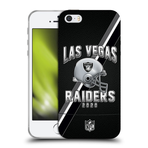 NFL Las Vegas Raiders Logo Art Football Stripes 100th Soft Gel Case for Apple iPhone 5 / 5s / iPhone SE 2016