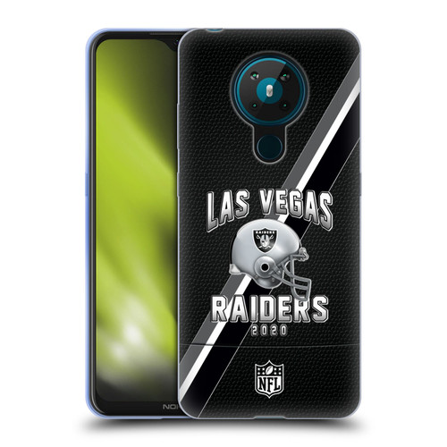 NFL Las Vegas Raiders Logo Art Football Stripes 100th Soft Gel Case for Nokia 5.3