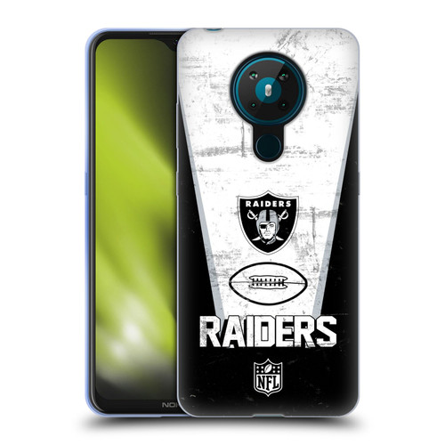 NFL Las Vegas Raiders Logo Art Banner 100th Soft Gel Case for Nokia 5.3