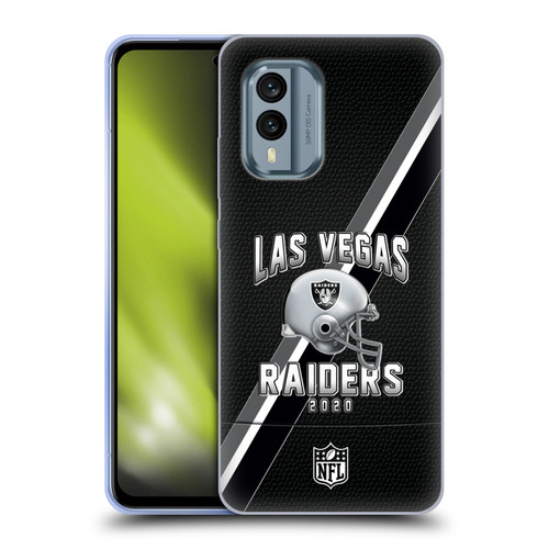 NFL Las Vegas Raiders Logo Art Football Stripes 100th Soft Gel Case for Nokia X30