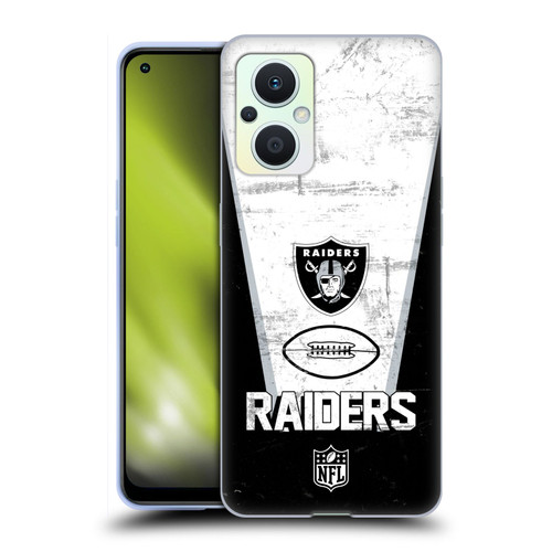 NFL Las Vegas Raiders Logo Art Banner 100th Soft Gel Case for OPPO Reno8 Lite