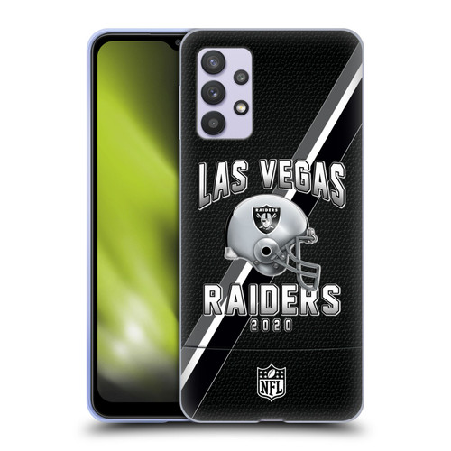 NFL Las Vegas Raiders Logo Art Football Stripes 100th Soft Gel Case for Samsung Galaxy A32 5G / M32 5G (2021)