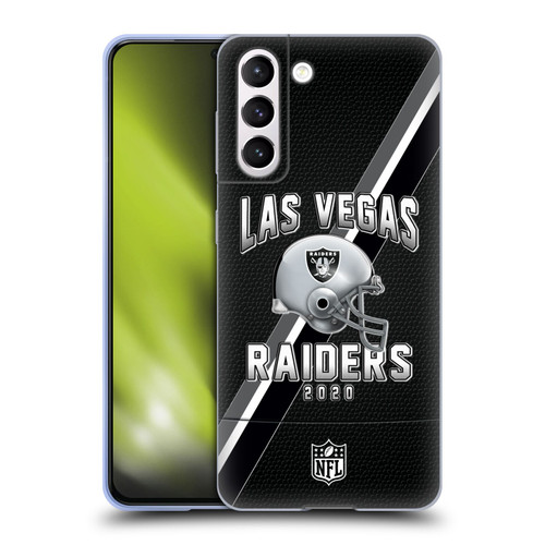 NFL Las Vegas Raiders Logo Art Football Stripes 100th Soft Gel Case for Samsung Galaxy S21 5G