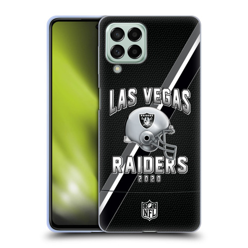 NFL Las Vegas Raiders Logo Art Football Stripes 100th Soft Gel Case for Samsung Galaxy M53 (2022)