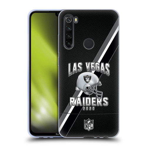NFL Las Vegas Raiders Logo Art Football Stripes 100th Soft Gel Case for Xiaomi Redmi Note 8T