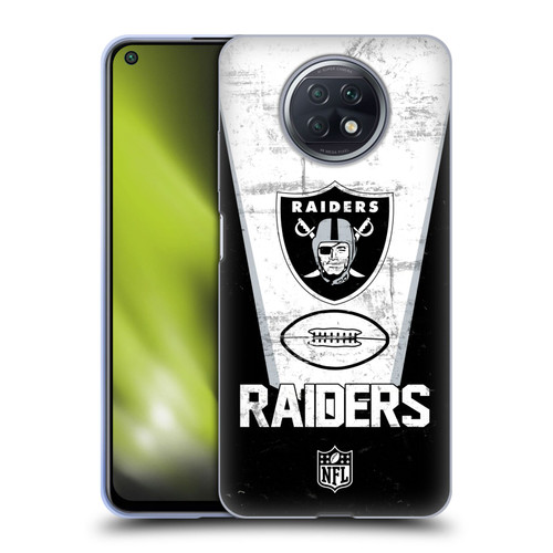 NFL Las Vegas Raiders Logo Art Banner 100th Soft Gel Case for Xiaomi Redmi Note 9T 5G