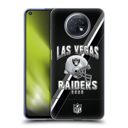 NFL Las Vegas Raiders Logo Art Football Stripes 100th Soft Gel Case for Xiaomi Redmi Note 9T 5G