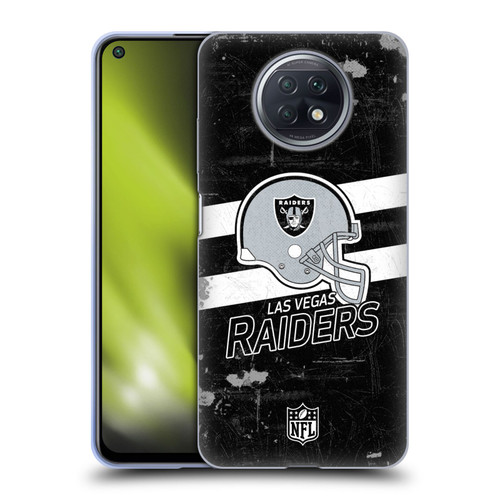 NFL Las Vegas Raiders Logo Art Helmet Distressed Look 100th Soft Gel Case for Xiaomi Redmi Note 9T 5G