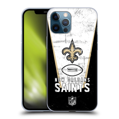 NFL New Orleans Saints Logo Art Banner Soft Gel Case for Apple iPhone 12 Pro Max