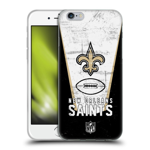 NFL New Orleans Saints Logo Art Banner Soft Gel Case for Apple iPhone 6 / iPhone 6s