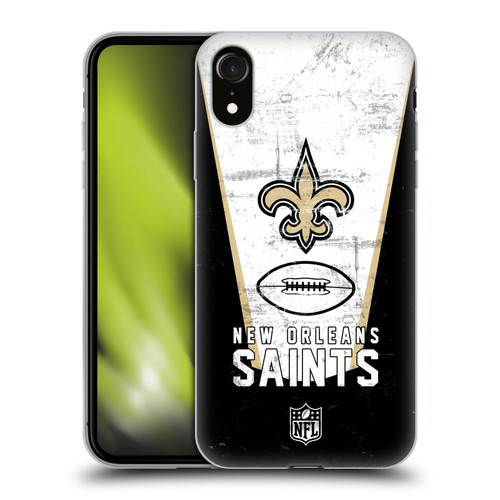 NFL New Orleans Saints Logo Art Banner Soft Gel Case for Apple iPhone XR