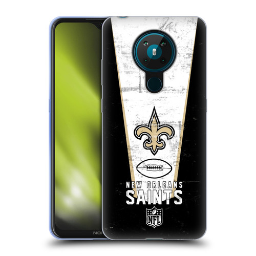 NFL New Orleans Saints Logo Art Banner Soft Gel Case for Nokia 5.3